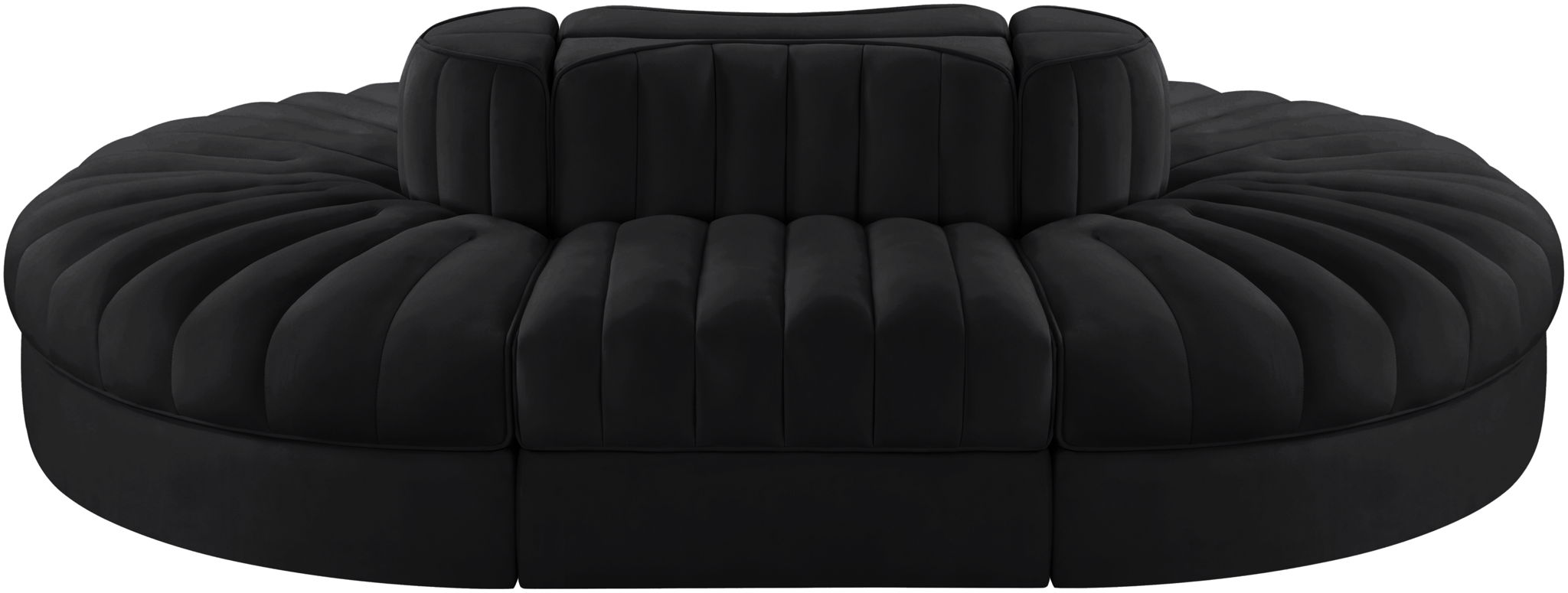 Rummi - Oval Velvet Performance Fabric Upholstered 6 Piece Modular Sectional - Urban Living Furniture (Los Angeles, CA)
