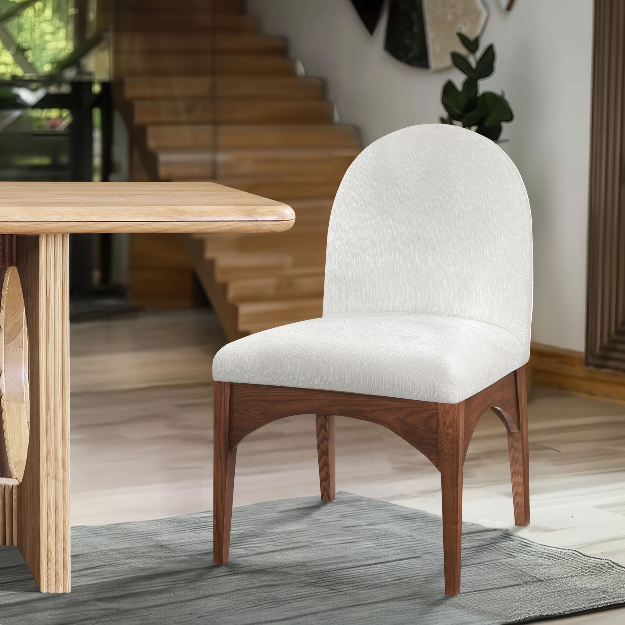 Waldorf - Chenille Dining Side Chair With Brown Legs - Urban Living Furniture (Los Angeles, CA)