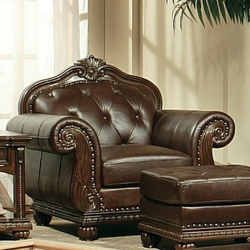 Anondale - Chair - Espresso Top Grain Leather Match - Urban Living Furniture (Los Angeles, CA)