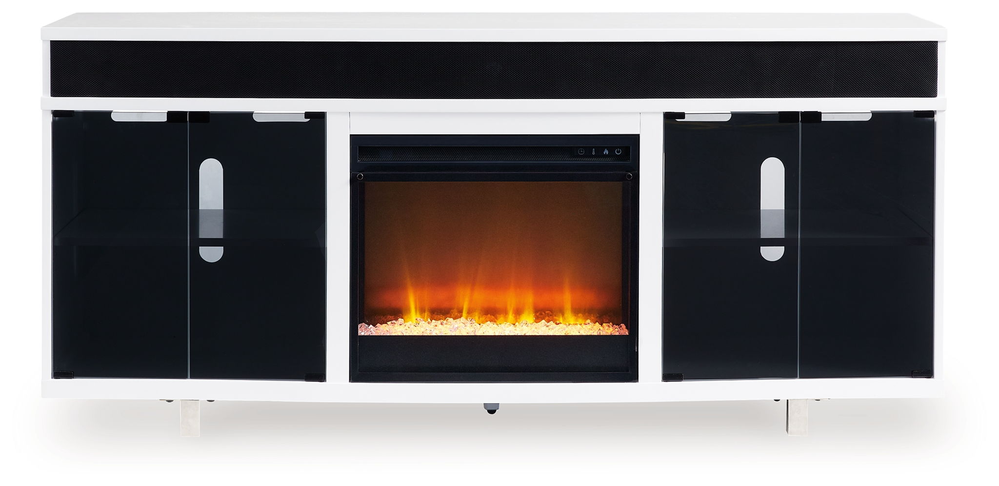 Gardoni - White / Black - 72" TV Stand With Electric Fireplace - Urban Living Furniture (Los Angeles, CA)