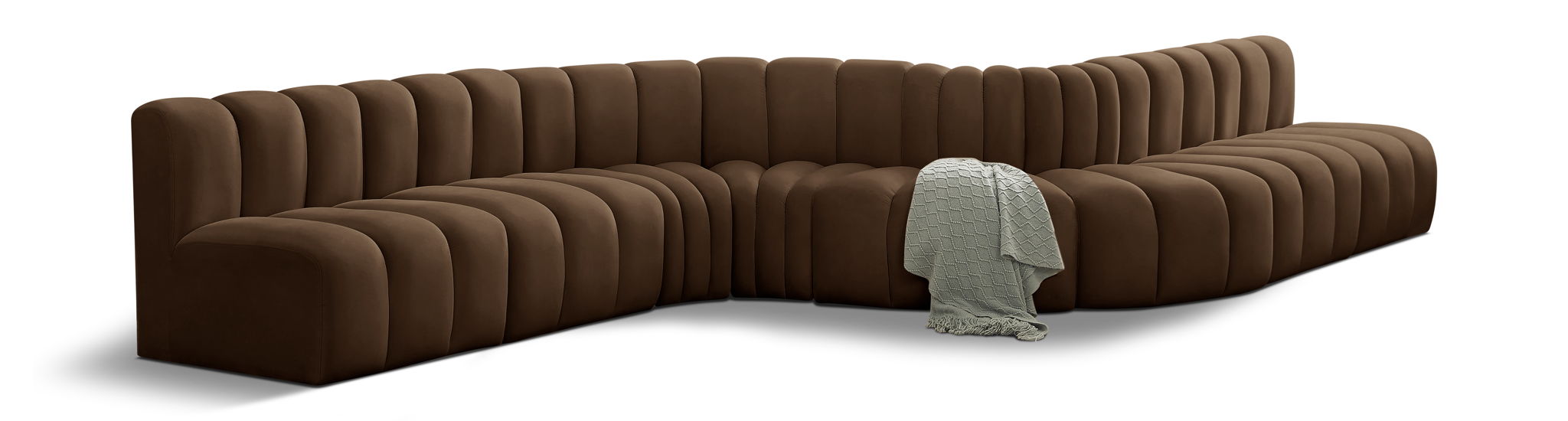 Arc - Velvet 8 Piece Curved Modular Sofa - Urban Living Furniture (Los Angeles, CA)