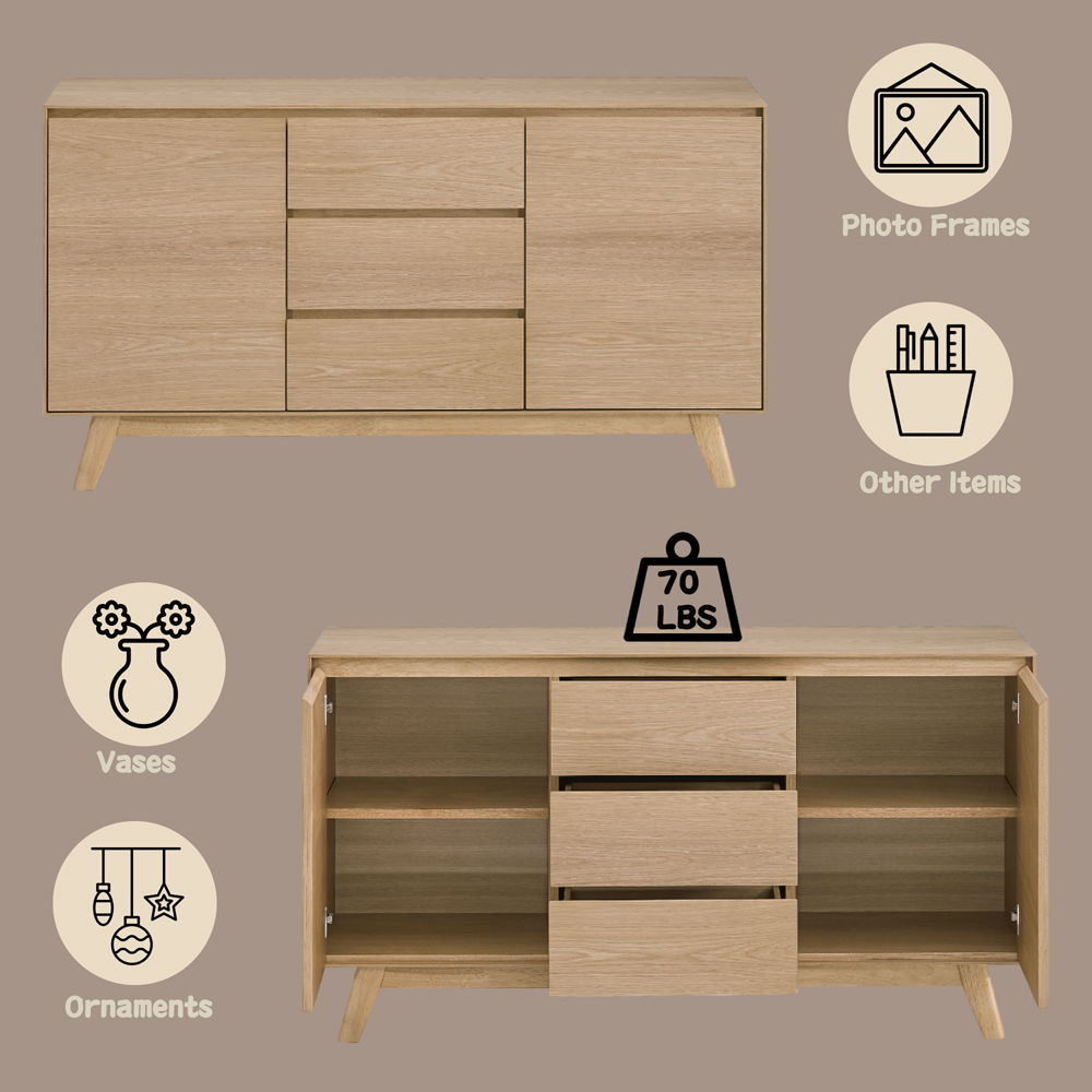 Kasem - Server - Oak - Urban Living Furniture (Los Angeles, CA)