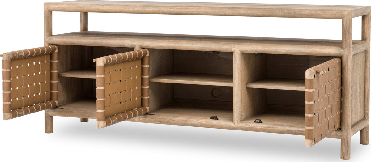 Dorsey - 72" Weaven Entertainment Console - Granola