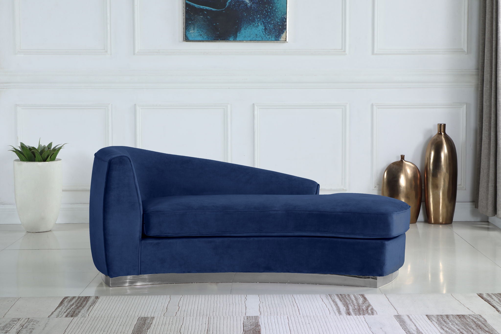 Julian - Chaise with Chrome Base - Urban Living Furniture (Los Angeles, CA)