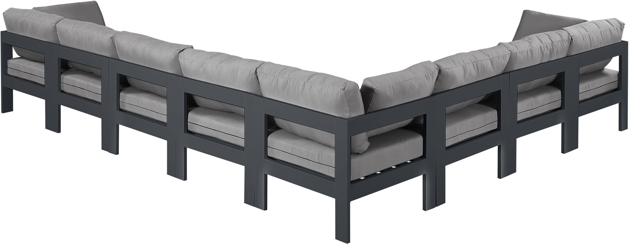 Nizuc - Outdoor Patio 8 Piece Modular Sectional With Gray Frame - Urban Living Furniture (Los Angeles, CA)