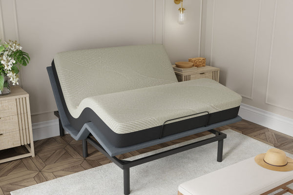 Gel Comfort - 12" Short Queen Soft Mattress - Black / Gray