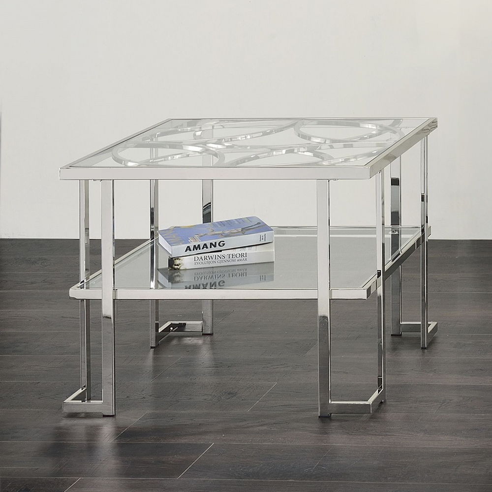 Kalan - End Table - Glass & Silver - Urban Living Furniture (Los Angeles, CA)
