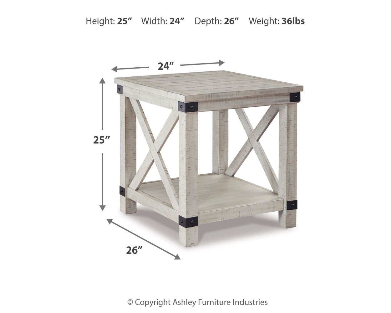 Carynhurst - Rectangular End Table - Whitewash - Urban Living Furniture (Los Angeles, CA)