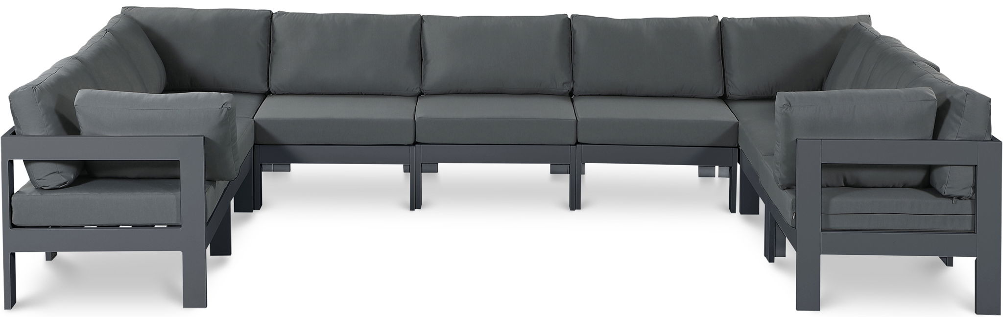 Nizuc - Outdoor Patio 9 Piece Modular Sectional With Gray Frame - Urban Living Furniture (Los Angeles, CA)