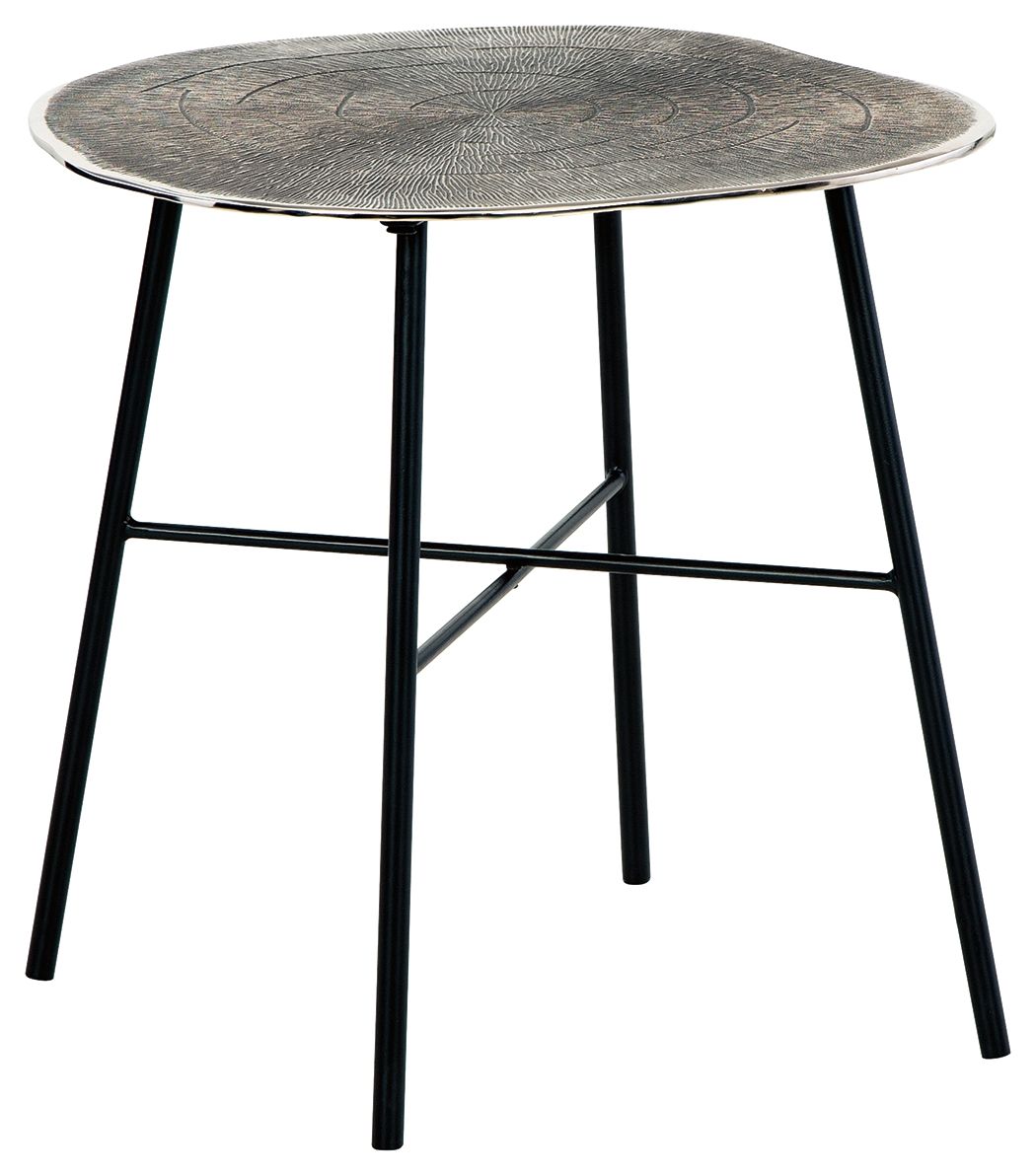 Laverford - Chrome / Black - Round End Table - Urban Living Furniture (Los Angeles, CA)
