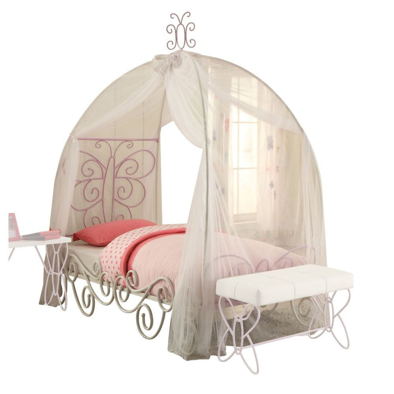 Priya II - Twin Bed - White & Light Purple - Urban Living Furniture (Los Angeles, CA)