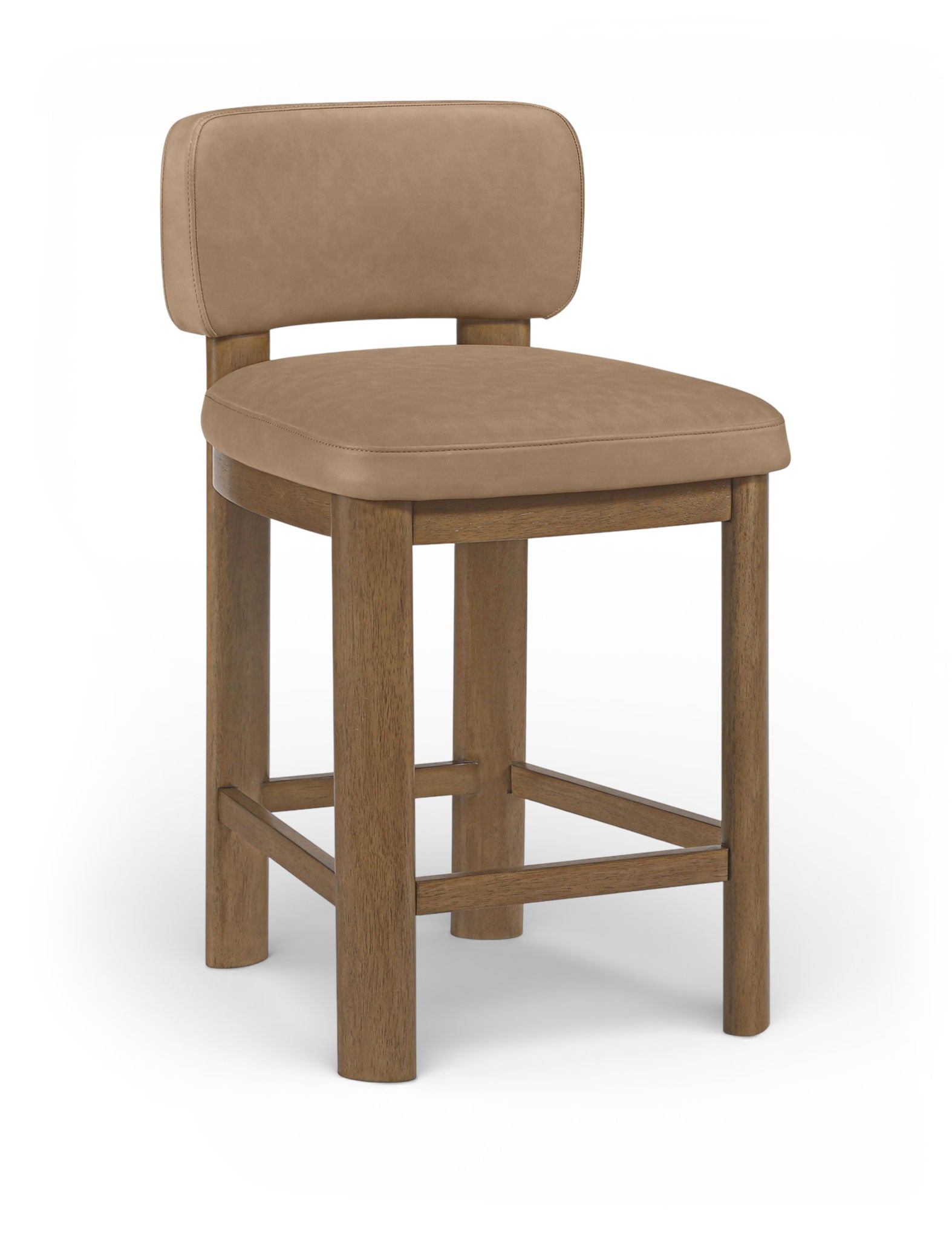 Paloma - Faux Leather Upholstered Counter Stool (Set of 2) - Brown Frame - Urban Living Furniture (Los Angeles, CA)