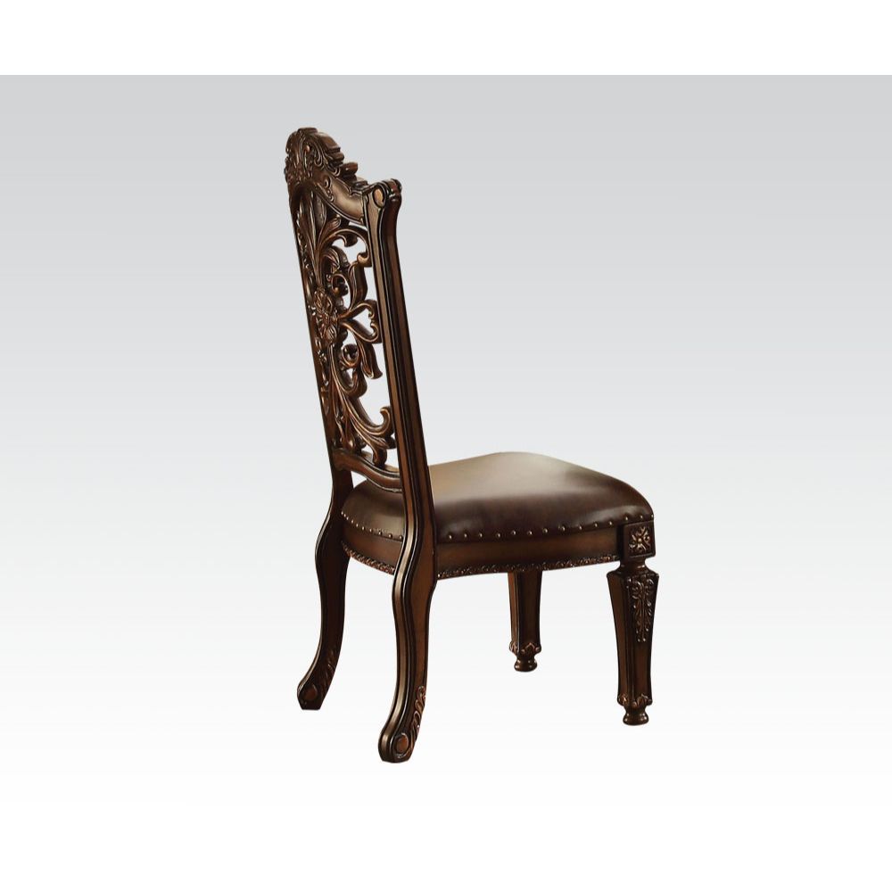 Vendome - Side Chair (Set of 2) - PU & Cherry - Wood - 48" - Urban Living Furniture (Los Angeles, CA)