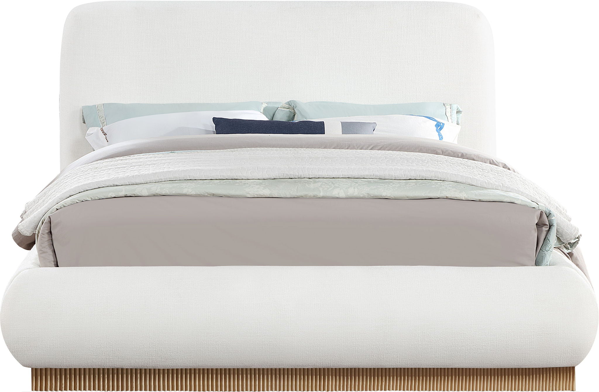 Rigby - Linen Bed With Natural Base - Urban Living Furniture (Los Angeles, CA)