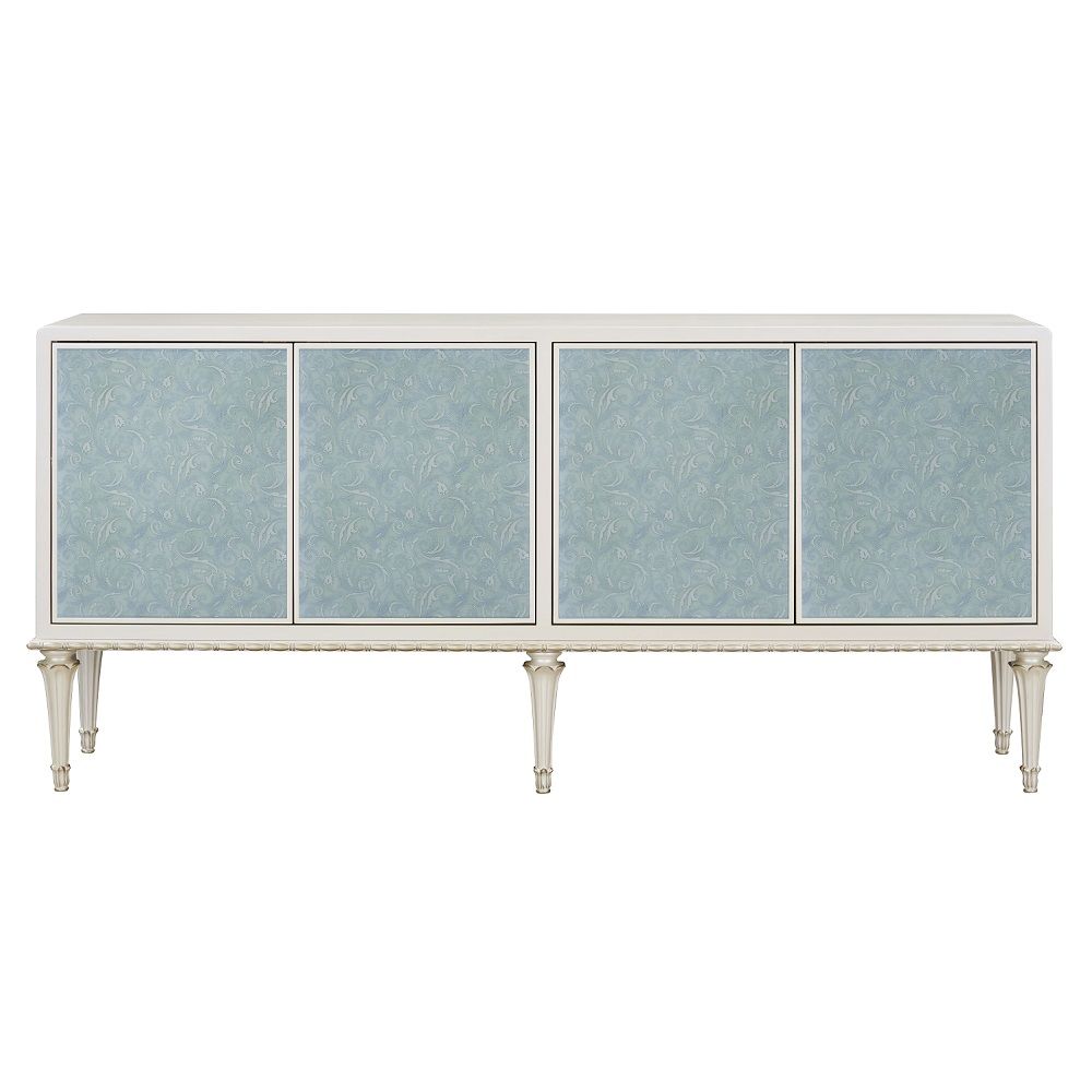 Ansaldo - Console Cabinet - Pearl White & Silver Shimmer - Urban Living Furniture (Los Angeles, CA)
