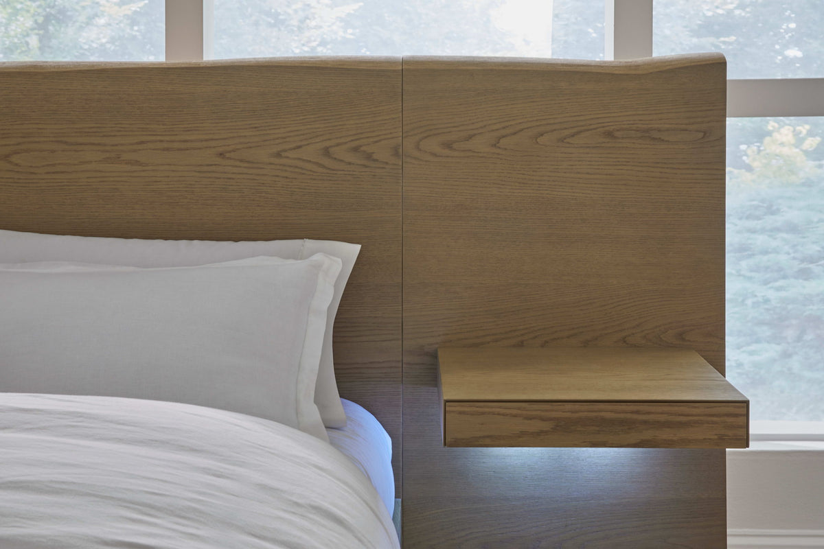 One - Coastal Modern Live Edge Wall Bed With Floating Nightstands