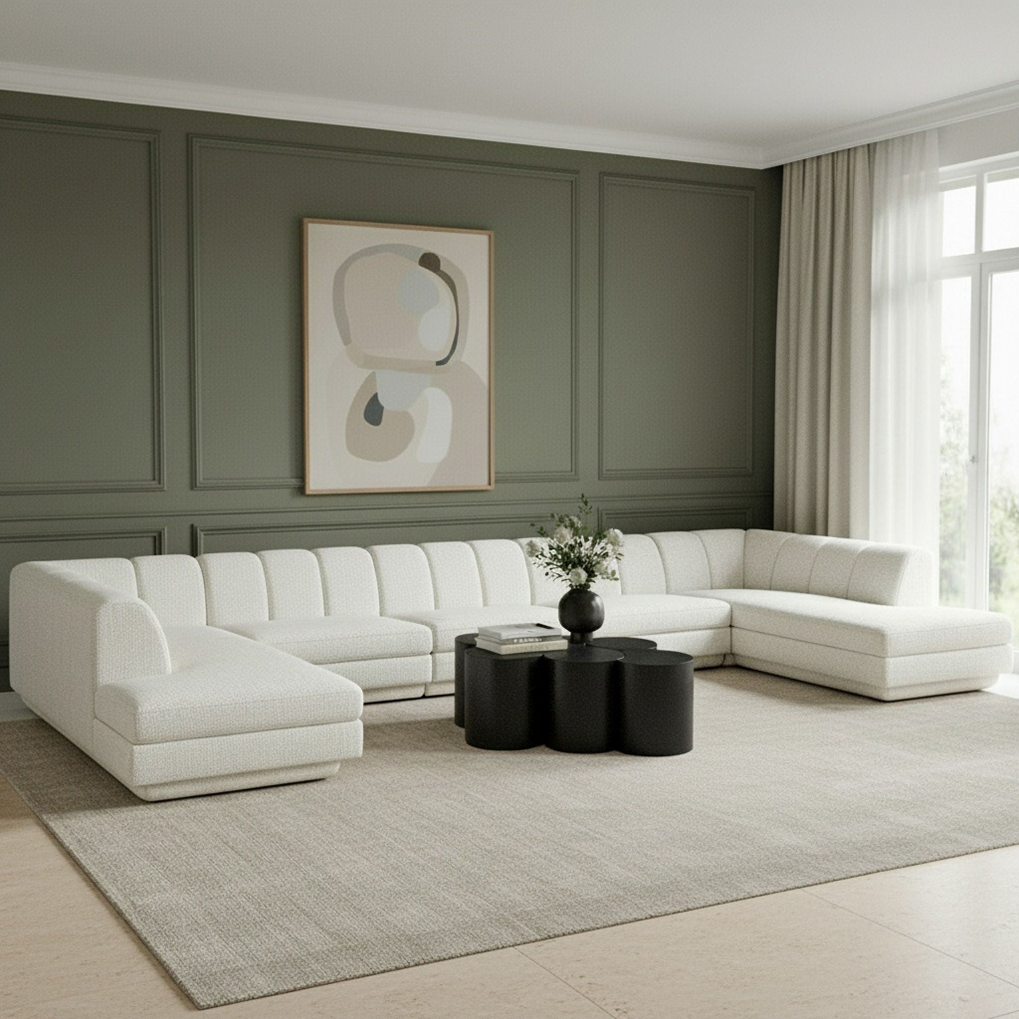 Modari - Sectional - Cream - Urban Living Furniture (Los Angeles, CA)