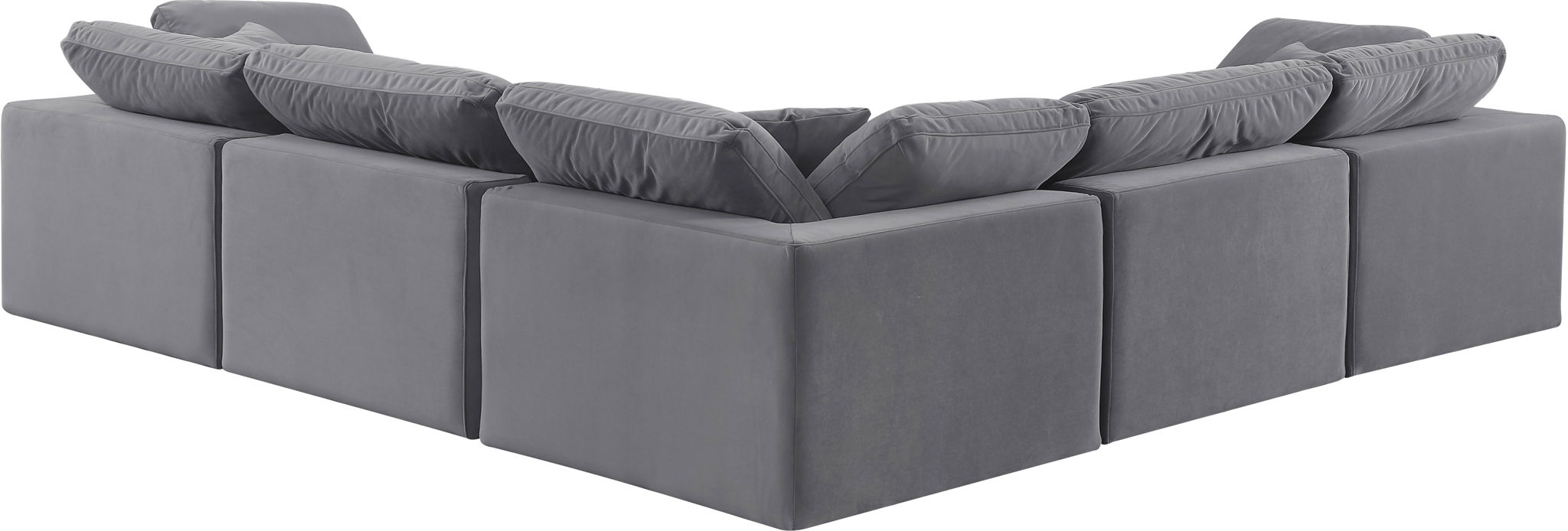 Comfy - 5 Piece Velvet Modular Corner Sectional - Urban Living Furniture (Los Angeles, CA)