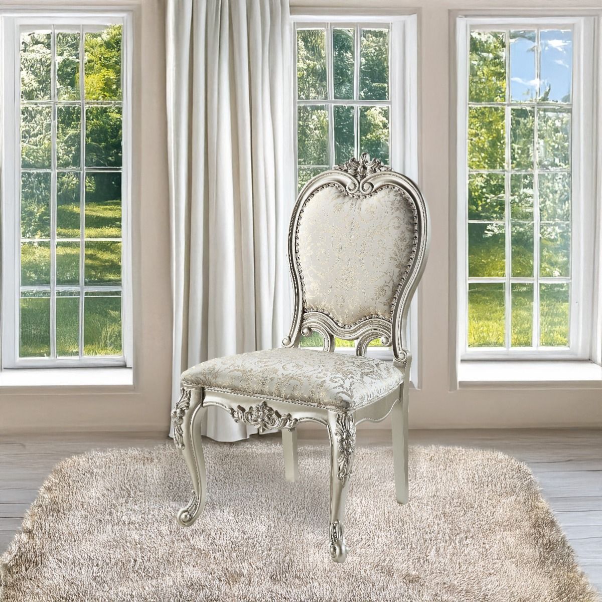 Bently - Side Chair (Set of 2) - Fabric & Champagne - Urban Living Furniture (Los Angeles, CA)