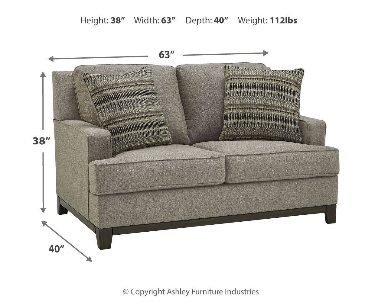 Kaywood - Granite - Loveseat - Urban Living Furniture (Los Angeles, CA)