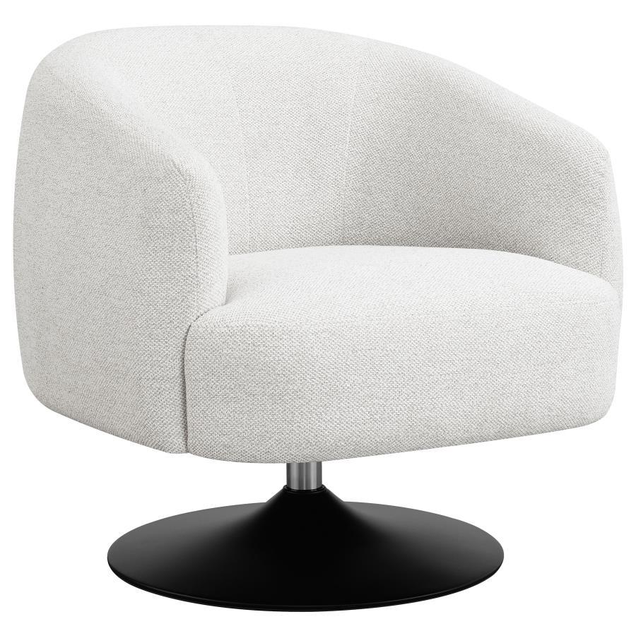 Dave - Upholstered Barrel Back Swivel Club Chair - Beige - Urban Living Furniture (Los Angeles, CA)