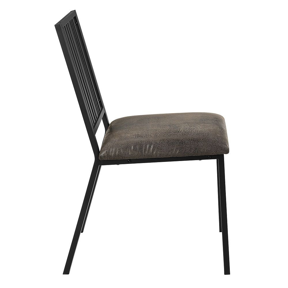 Zudora - Side Chair (Set of 2) - Synthetic Leather & Black - Urban Living Furniture (Los Angeles, CA)