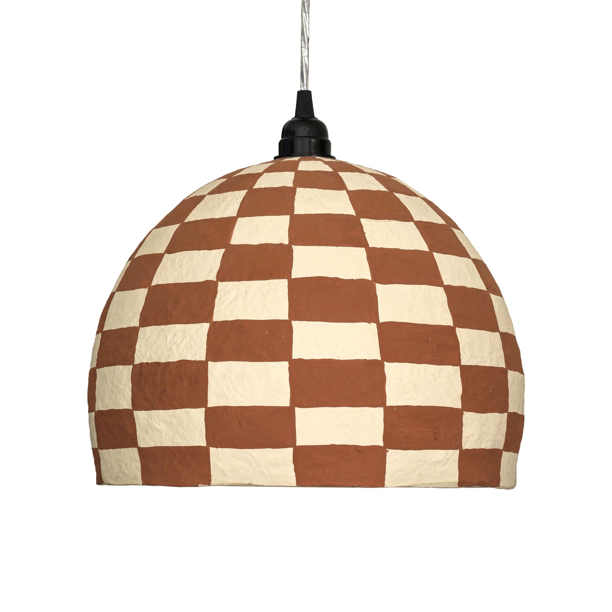 Taurus - Cotton Mache Pendant Lamp - White / Terracotta - Urban Living Furniture (Los Angeles, CA)