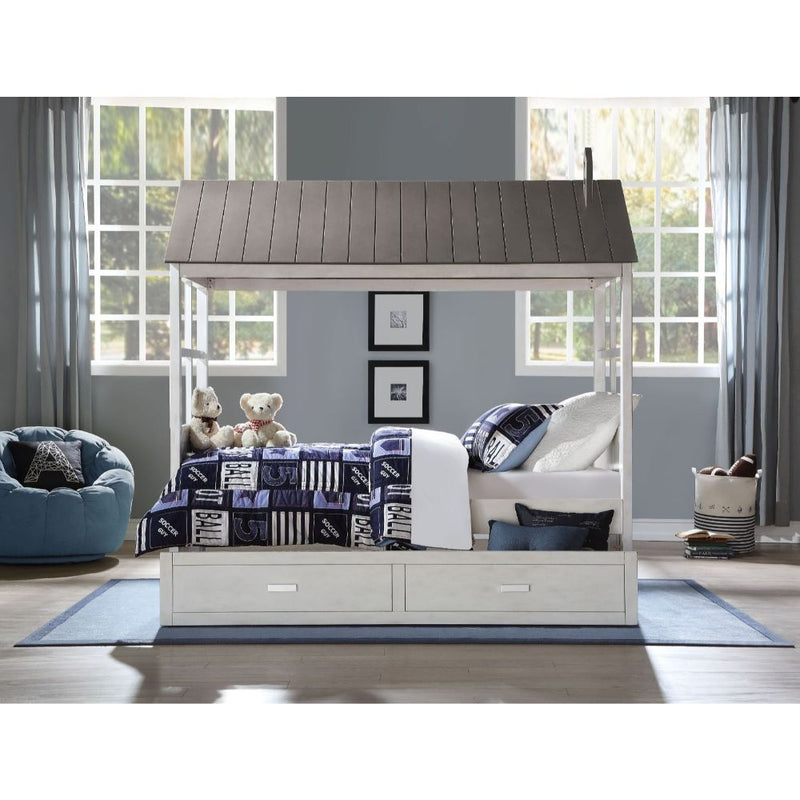 Tree House II - Trundle - Weathered White & Washed Gray - Urban Living Furniture (Los Angeles, CA)