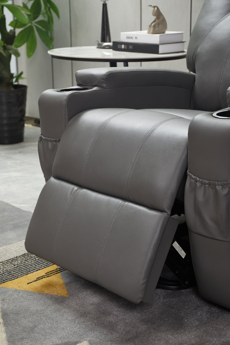 Modern Recliner Chair With Cup Holders, Remote Control
