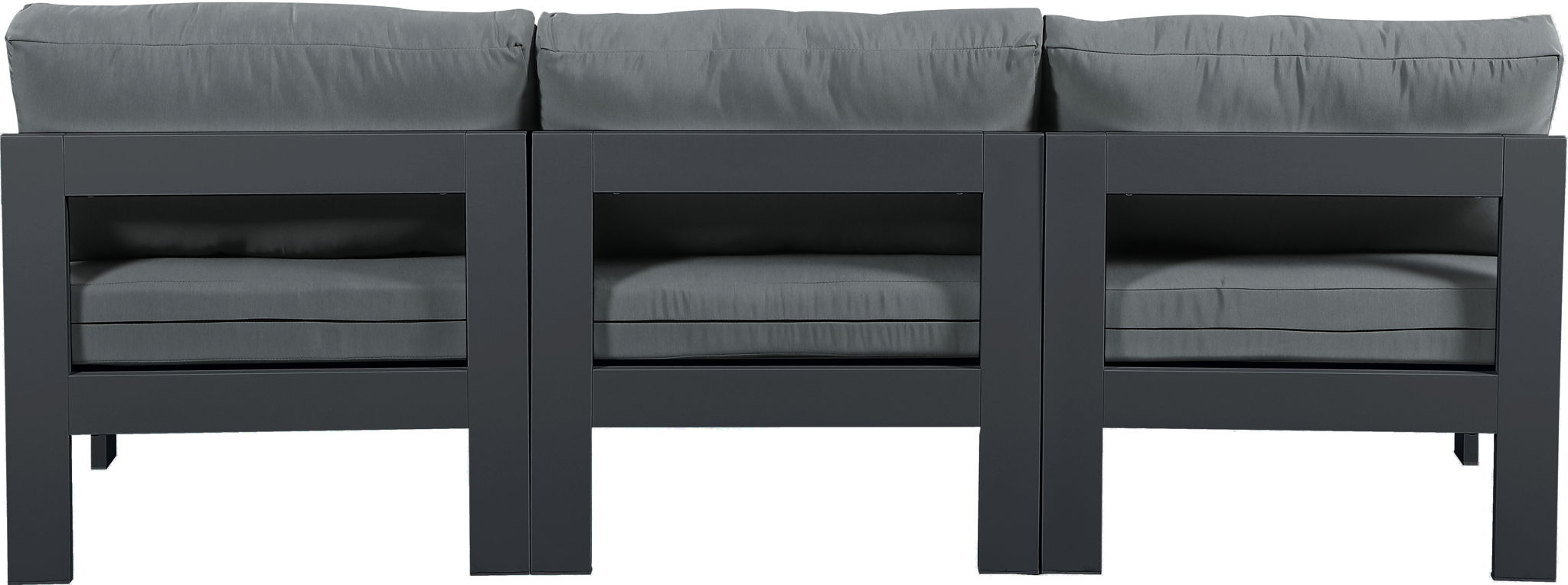 Nizuc - Outdoor Patio 3 Seat Armless Modular Sofa With Gray Frame - Urban Living Furniture (Los Angeles, CA)