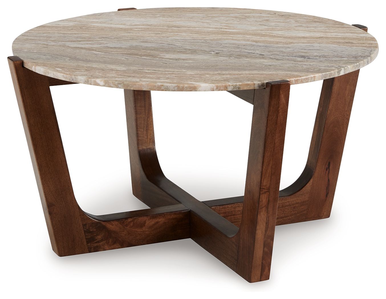 Tanidore - Warm Brown - Round Cocktail Table - Urban Living Furniture (Los Angeles, CA)