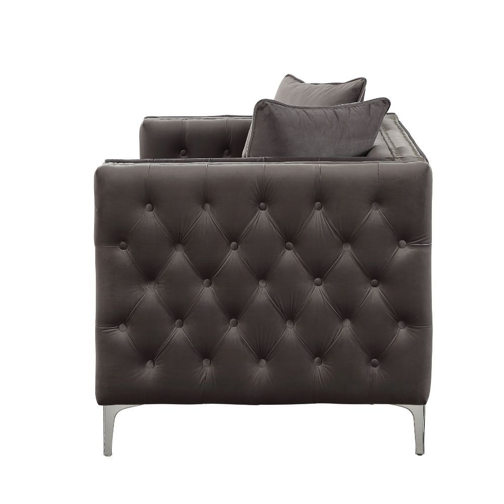 Gillian II - Loveseat - Dark Gray Velvet - Urban Living Furniture (Los Angeles, CA)