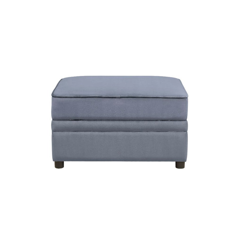 Bois II - Ottoman - Gray Velvet - Urban Living Furniture (Los Angeles, CA)