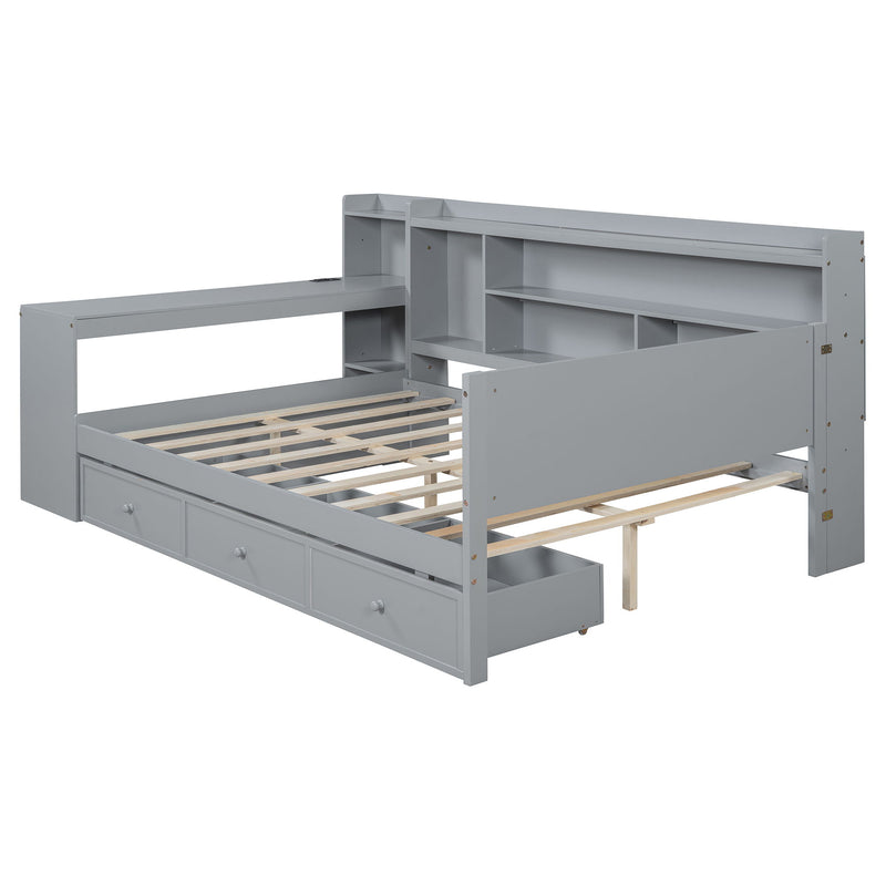 Daybed With 3 Drawers USB Ports And Desk - Urban Living Furniture (Los Angeles, CA)