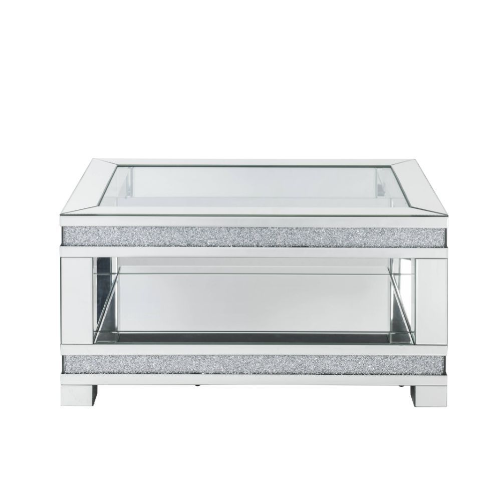 Noralie - Coffee Table With Open Compartment - Mirrored & Faux Diamonds - Urban Living Furniture (Los Angeles, CA)