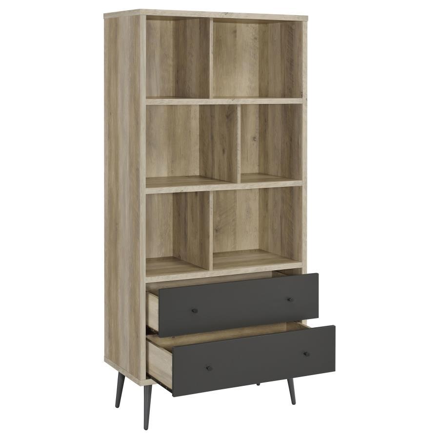 Maeve - 3-Shelf Bookcase With Drawers - Distressed Pine - Urban Living Furniture (Los Angeles, CA)