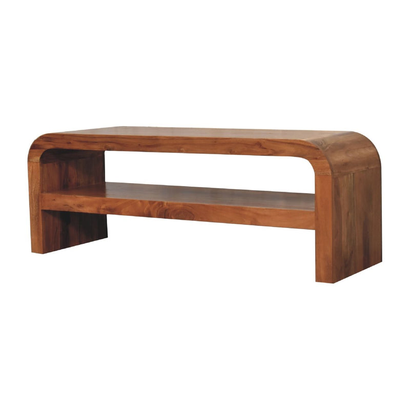 Darcy - Media Unit With Shelf - Antique Brown
