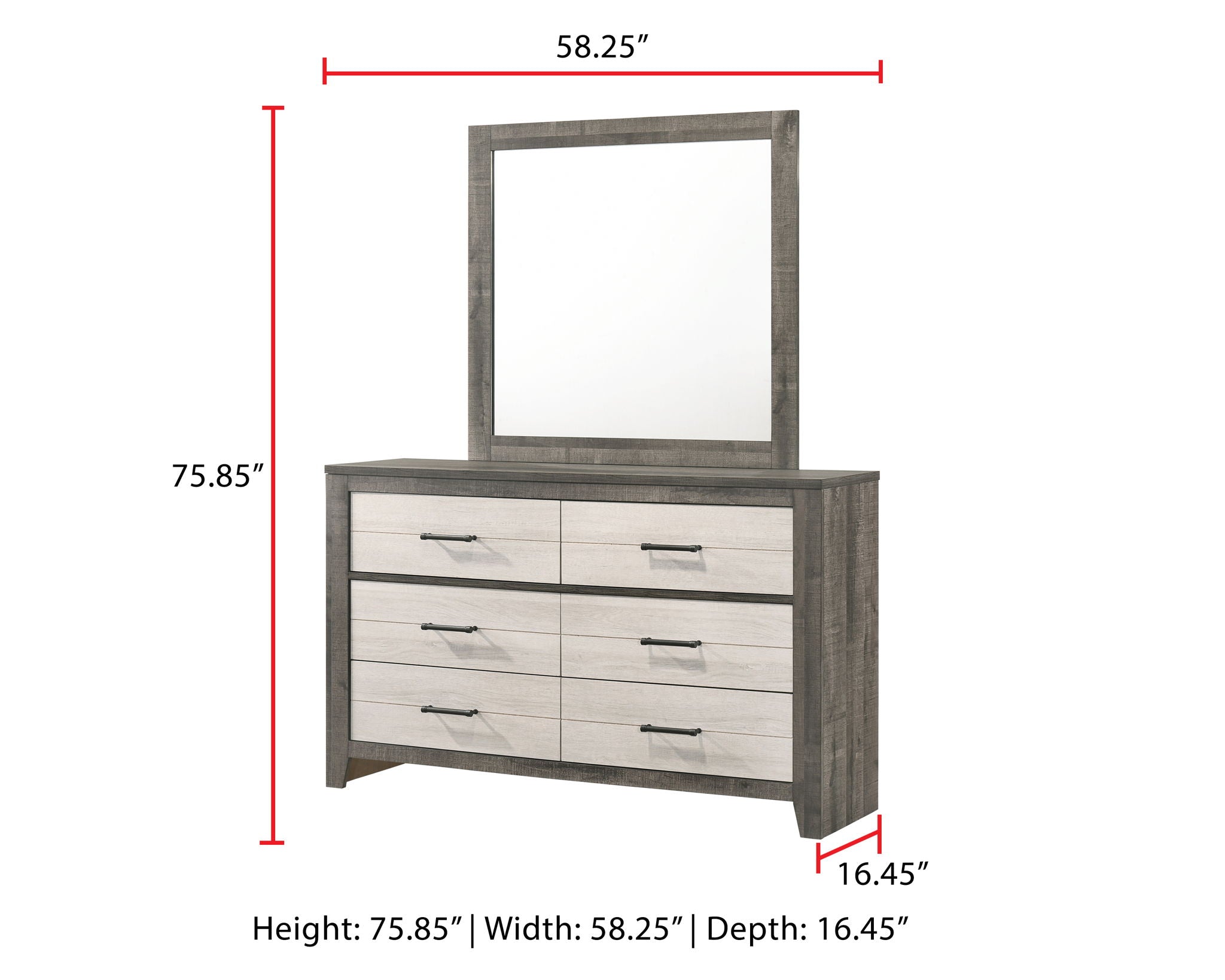 Rhett - Dresser, Mirror - Urban Living Furniture (Los Angeles, CA)