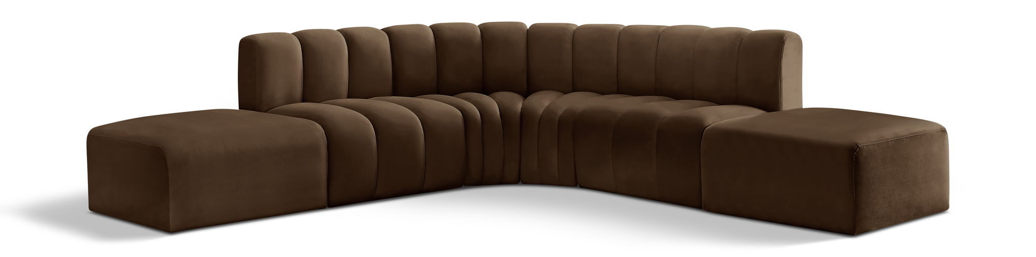 Arc - Velvet 6 Piece Corner Modular Sofa - Urban Living Furniture (Los Angeles, CA)