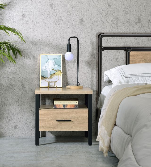 Yawan - Accent Table - Oak & Black - Urban Living Furniture (Los Angeles, CA)