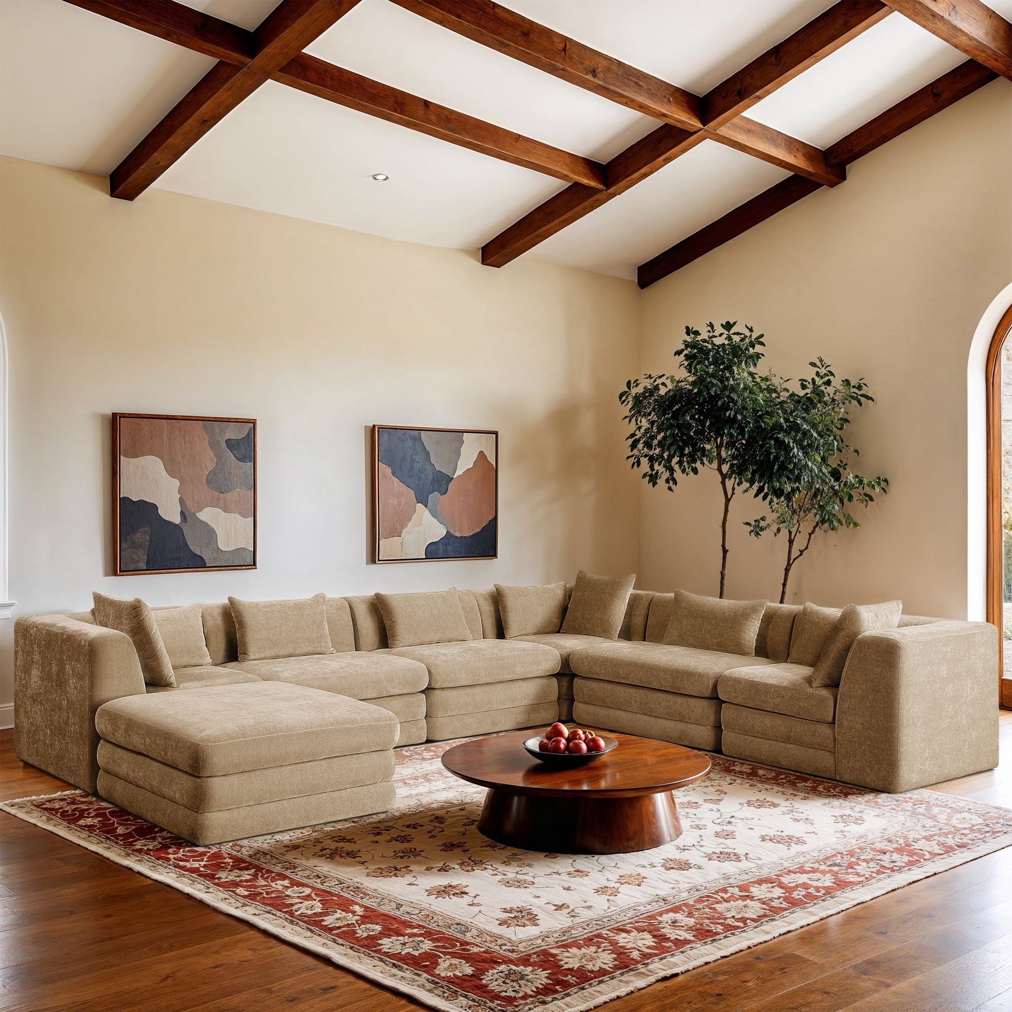 Stellar - 7 Piece Chenille Fabric Upholstered Modular Sectional - Urban Living Furniture (Los Angeles, CA)