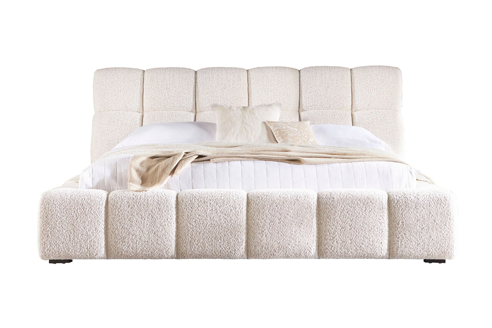 Escape - Fluffy River Rock Upholstered Bed - Urban Living Furniture (Los Angeles, CA)