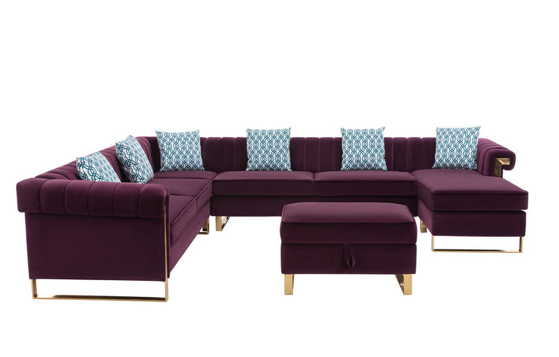 Maddie - Velvet Sectional Sofa - Urban Living Furniture (Los Angeles, CA)