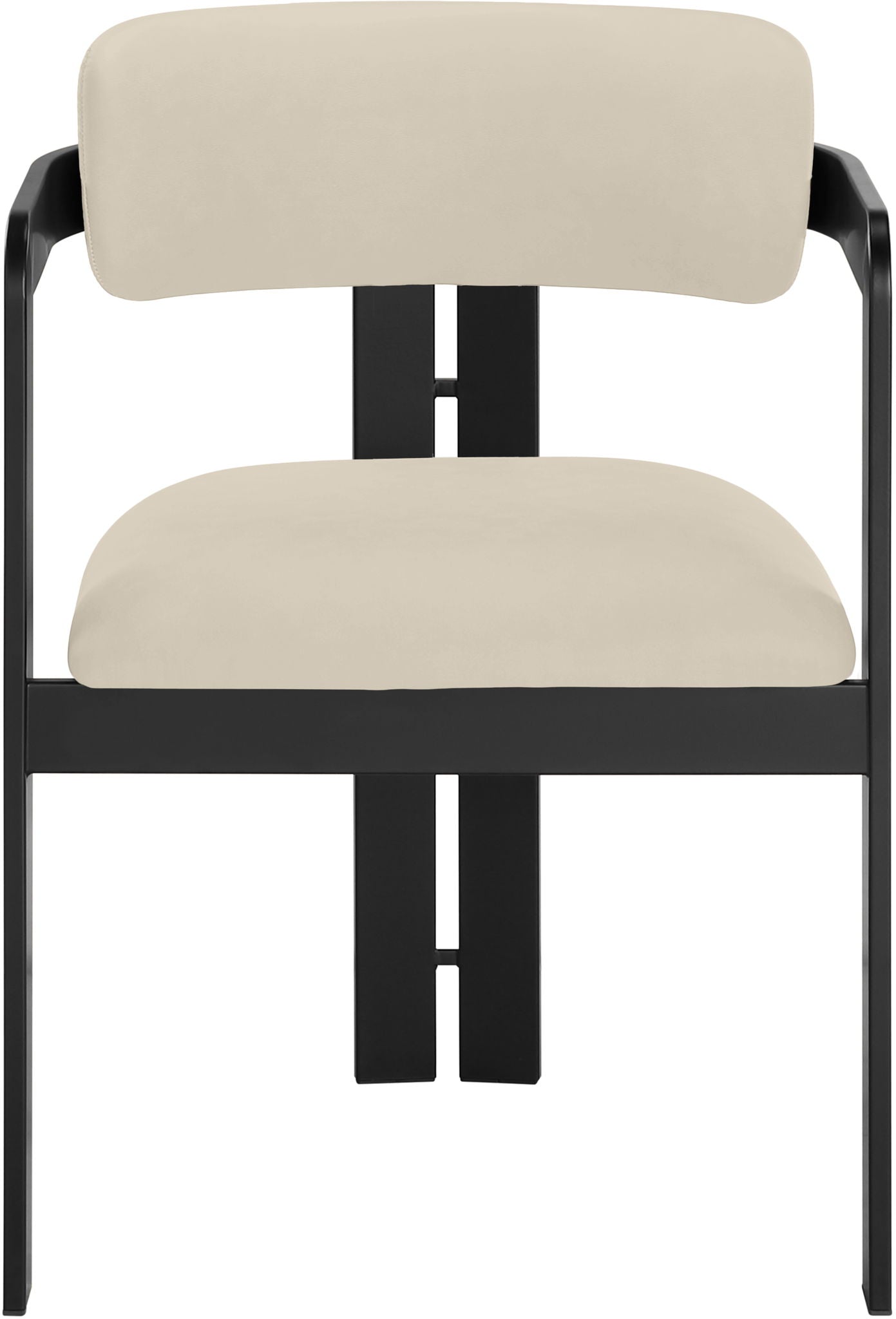 Aurum - Vegan Leather Upholstered Dining Chair With Graphite Black Base (Set of 2)