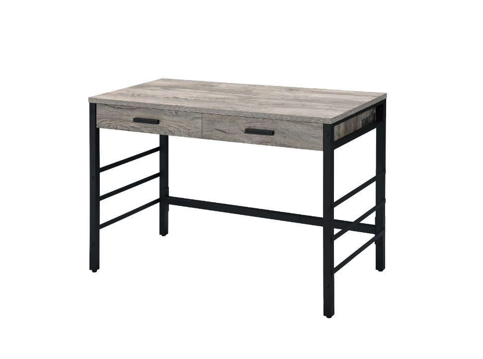 Disho - Desk - Light Weathered Oak & Black Finish - Urban Living Furniture (Los Angeles, CA)