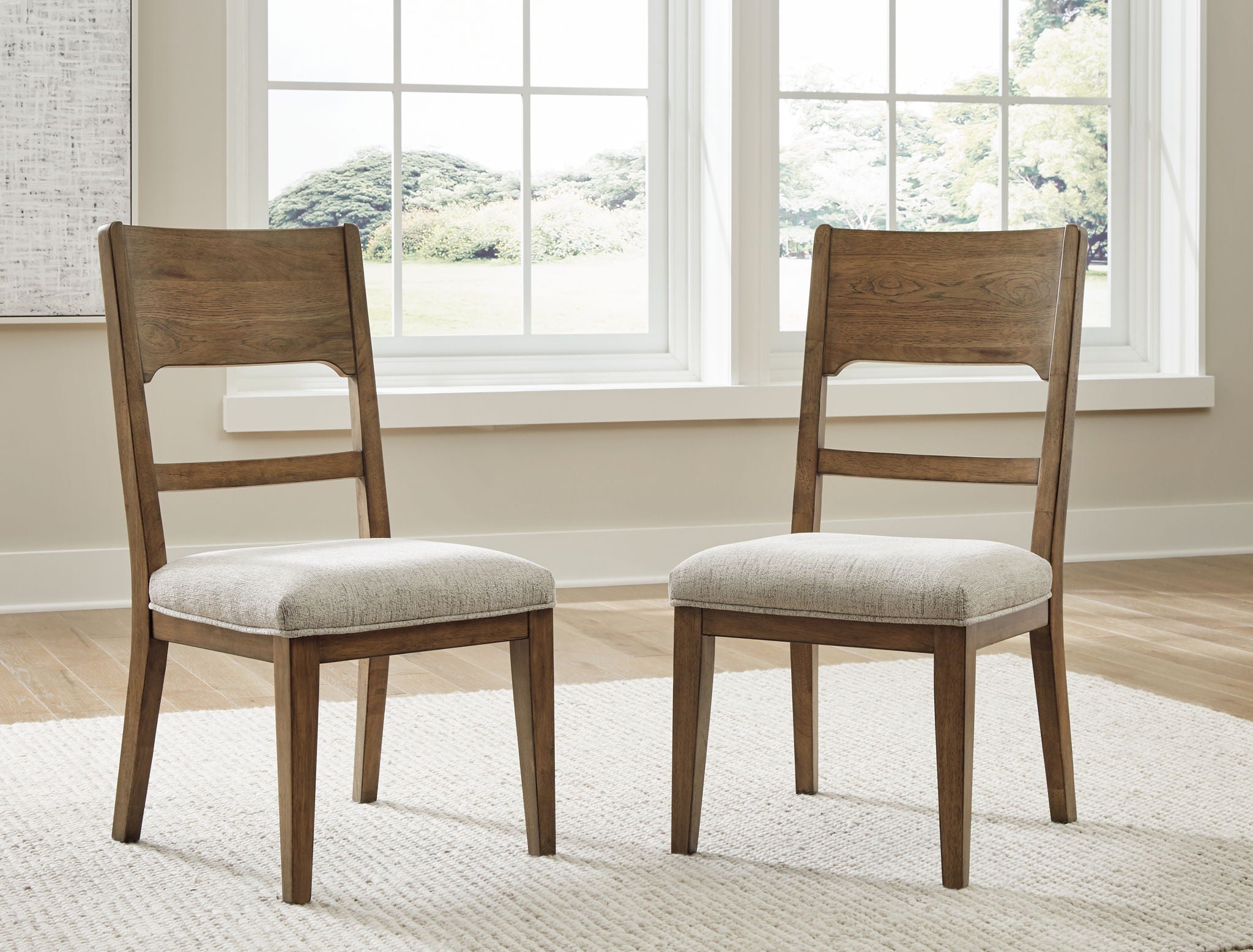 Cabalynn - Oatmeal / Light Brown - Dining Uph Side Chair (Set of 2) - Urban Living Furniture (Los Angeles, CA)