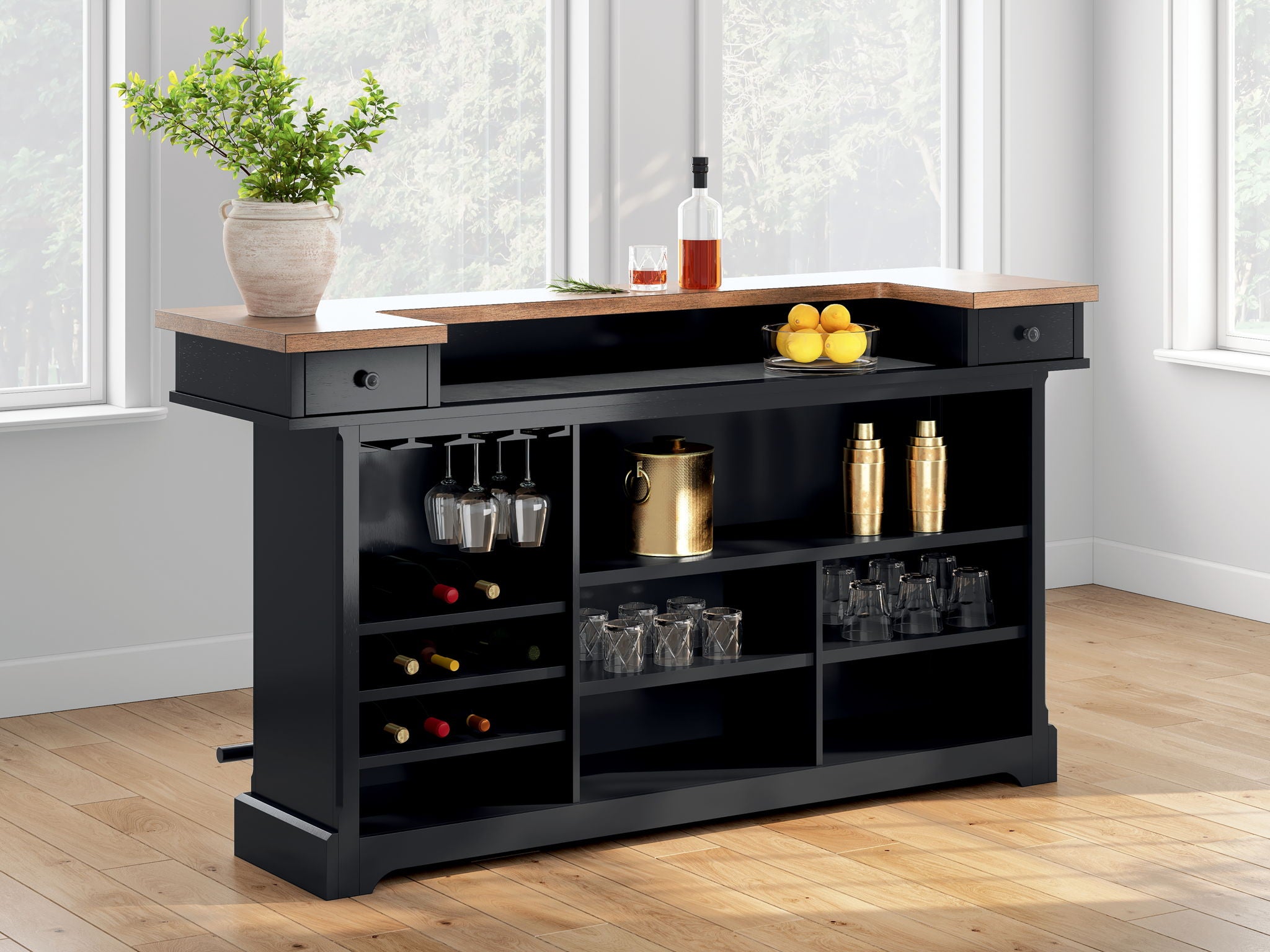 Wildenauer - Brown / Black - Bar - Urban Living Furniture (Los Angeles, CA)