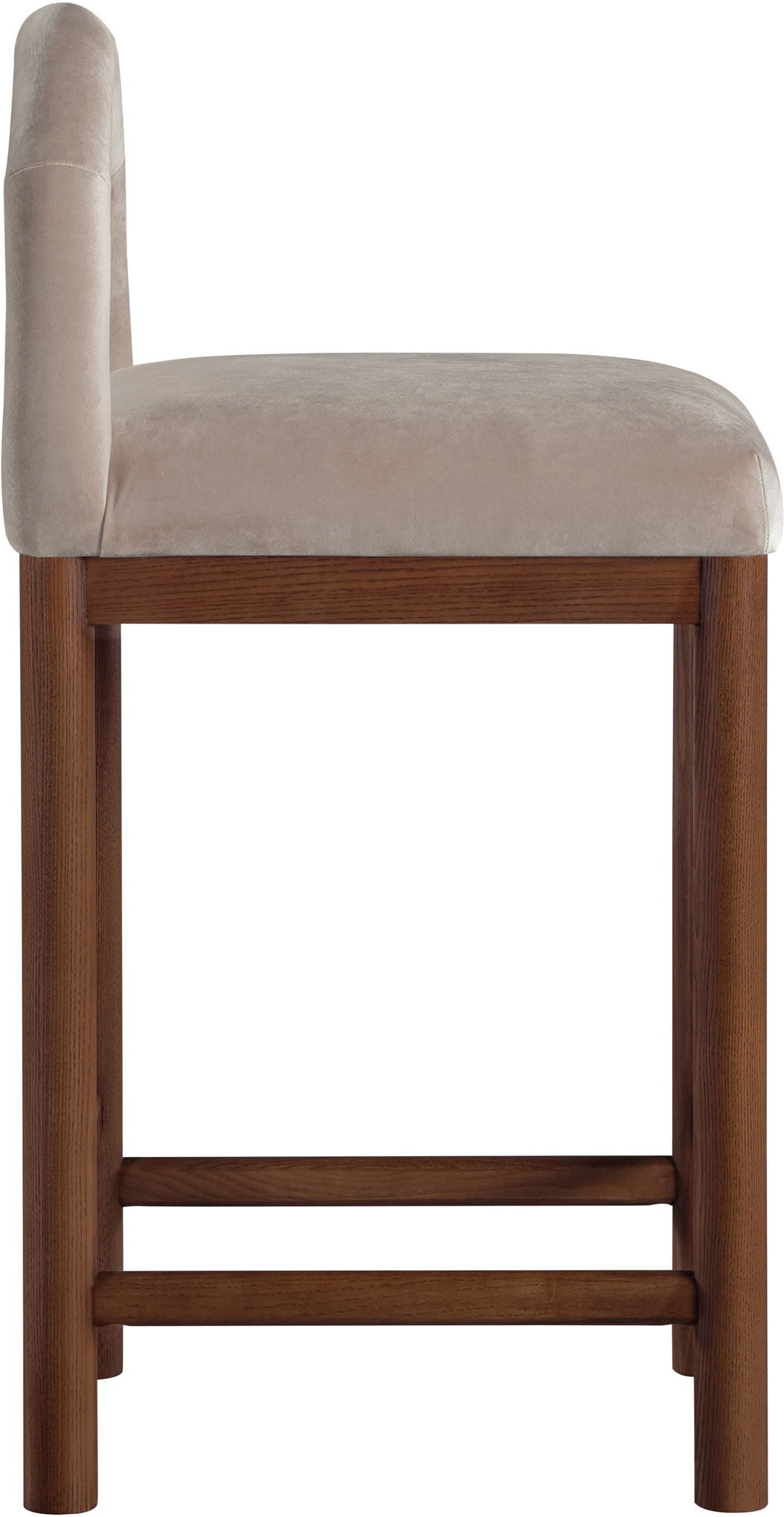 Conrad - Velvet Counter Stool With Brown Legs - Urban Living Furniture (Los Angeles, CA)