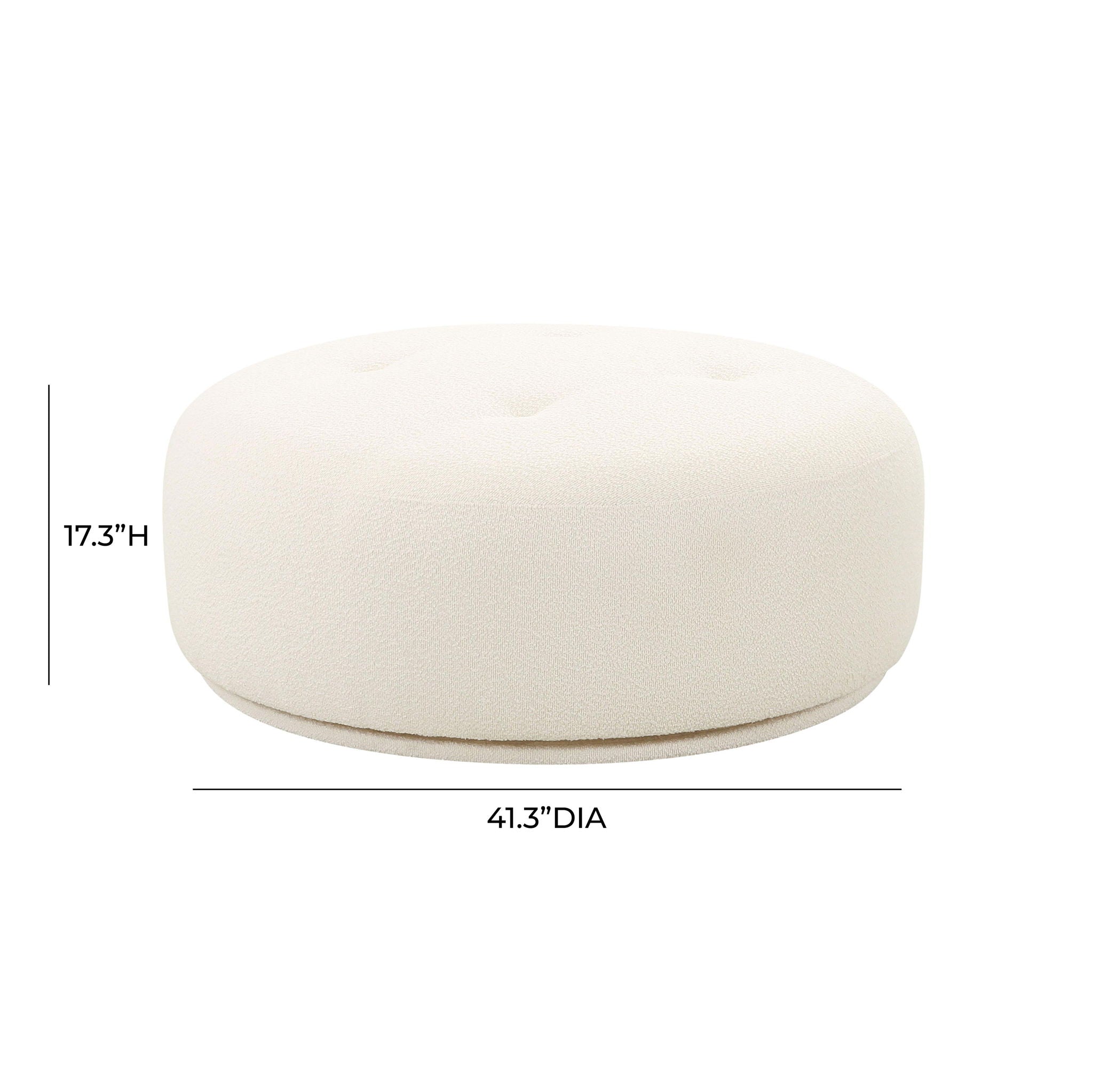 Fickle - Swivel Ottoman - Cream - Urban Living Furniture (Los Angeles, CA)