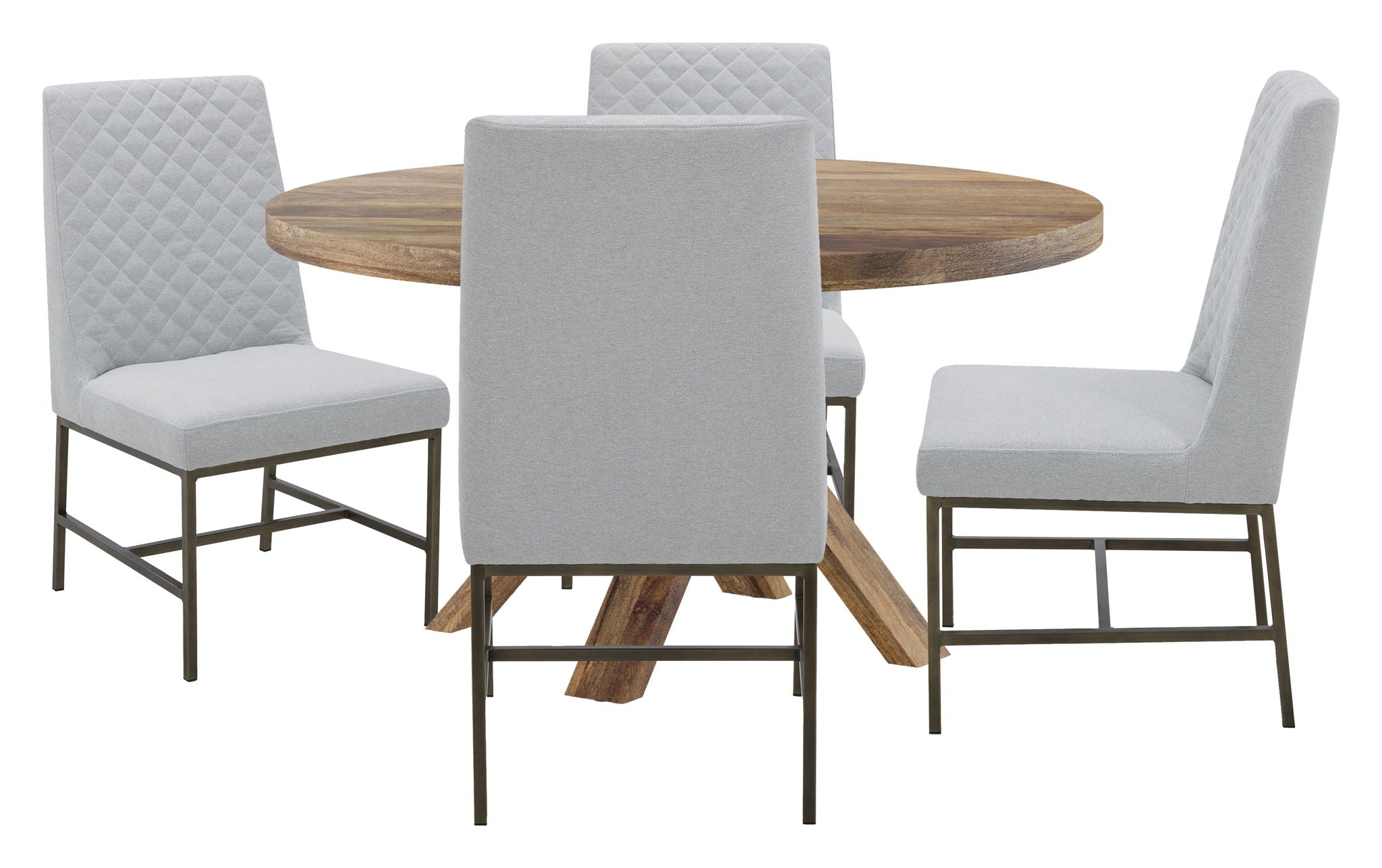 Crossings - Round Dining Table With 4 Upholstered Chairs - Urban Living Furniture (Los Angeles, CA)